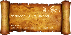 Medveczky Zsigmond névjegykártya